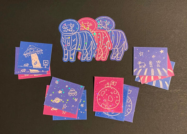 Cowstronaut Stickers